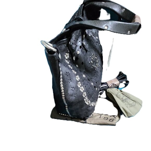 Daisy Center Studded Large Campomaggi Shopper Black NWT - Picture 5 of 11